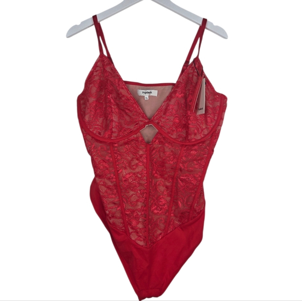 NWT Popilush Shapewear Lace Bodysuit Lingerie Cutout Corset Sculpting Size 3X - Picture 5 of 8